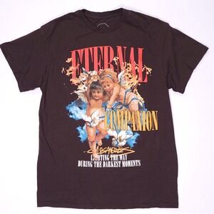 CULA T-Shirt Mens M Eternal Companion Graphic Brown Angel